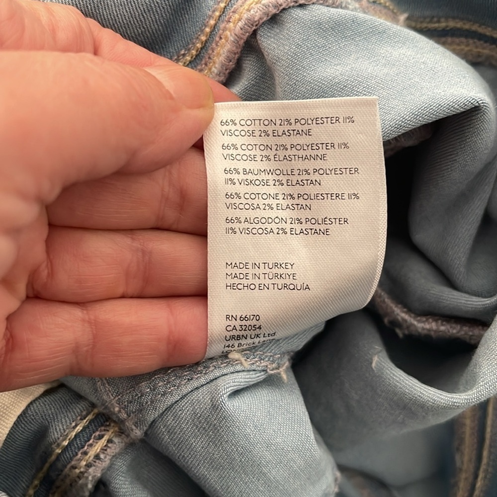 We The Free In My Feelings Cropped Slim Flare Jeans Stretch Blue Size Sm… - Picture 6 of 7